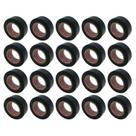 Kit 20 Rolos Fita Isolante Adesiva Preta Antichama 10m 19mm