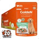 Kit 20 Sachês Cães Adultos M/G Golden Gourmet Frango 85g