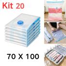 Kit 20 Sacos a Vácuo Hermético 70x100cm Edredom Toalhas Roupas Kit 20 Sacos a Vácuo Hermético 70x100cm Edredom Toalhas Roupas
