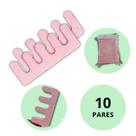 Kit 20 Separador de Dedos Pé Pedicure Profissional Reutilizável em EVA
