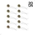 Kit 20 Soquete GU10 Para Lâmpada Dicroica Com Rabicho Bivolt
