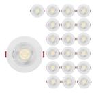 Kit 20 Spot LED 5W Redondo Embutir Bivolt 3000K 4000K 6000K