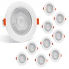 Kit 20 Spot LED Branco Frio 6500K 7W Embutir Redondo Bivolt Iluminação Direcionável Kit 20 Spot LED Branco Frio 6500K 7W Embutir Redondo Bivolt Iluminação Direcionável