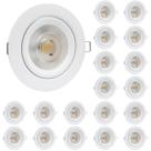 Kit 20 Spot Led Redondo Embutir 12W Branco Frio 6500K Bivolt - Alta Eficiência e Longa Vida Útil