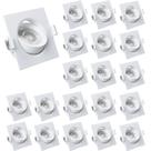 Kit 20 Spots LED Quadrado 3W Branco Quente 3000K Instalação prática e baixo consumo