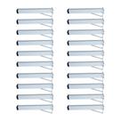 Kit 20 Suportes Tubulares 4 Furos de Parafusar 40cm e 50CM Branco - NV458P