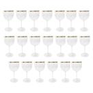 Kit 20 Taça Borda Dourada Vinho Água Licor Gin 600ml