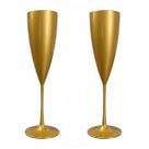 Kit 20 Taças dourada leitosa champanhe acrílico 180ml festa