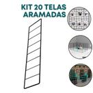 Kit 20 Telas Aramada 10x40cm Organização Escritório Recados Anotações Painel Decorativo