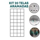 Kit 20 Telas Aramada 20x40cm Painel Home Office Mural Recados Planejamento DIY Criativo