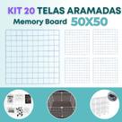 Kit 20 Telas Aramada 50x50cm Organização Escritório Recados Anotações Painel Decorativo