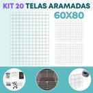 Kit 20 Telas Aramada 60x80cm Organização de Acessórios Painel Decorativo Mural Inspiração