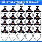 KIT 20 Tiaras Chapeu de Bruxa Fantasia para Halloween,Festas e Eventos