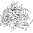 Kit 20 Tip Terminal Argola Dupla Mont Colar Pulseira Prata
