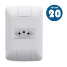 Kit 20 Tomada Simples 10a Aria Placa 4x2 Branco Tramontina Kit 20 Tomada Simples 10a Aria Placa 4x2 Branco Tramontina