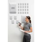 Kit 20 Tomadas + 5 Interruptores Branco Moderno e Seguro