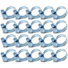 KIT 20 un Abraçadeira Aço Carbono Zincado 1/2 à 3/4 - 13 à 19mm - Rosca Sem Fim - Nove54