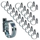KIT 20 unidades de Abraçadeira 9mm 19 X 27 mm Importada em Aço Galvanizado com rosca sem fim