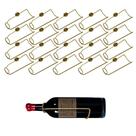 Kit 20 Unidades de Adega Parede Garrafa Vinho Estilo Industrial Dourado