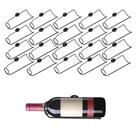 Kit 20 Unidades de Adega Parede para Garrafa Vinho Aço Preto Industrial