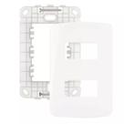 Kit 20 unidades Placa com Suporte 4x2 2 Postos B3 Margirius 19431