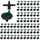 Kit 200 Botão Gotejador + Conectores 2 saídas 3mm - Ideal p/ Irrigação Localizada