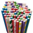 Kit 200 Canudo Colorido Papel 8mm Biodegradável Drink Bebida Kit 200 Canudo Colorido Papel 8mm Biodegradável Drink Bebida