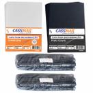 Kit 200 Capas Cristal + Preto Couro E 200 Espirais Preto 07mm-09mm