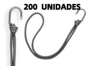 Kit 200 Elásticos Extensor Borracha Lona Caminhão Cinza