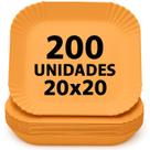 Kit 200 Formas Quadrada De Airfryer Descartável Antiaderente De Papel Manteiga Cozinha 20x20x4,5cm
