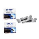 Kit 200 Lâminas para Barbear 1/2 Fio Único Inox Enox Platinum