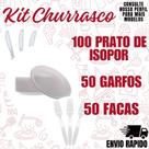Kit 200 Peças Churrasco Descartavel Festa Decoraçao
