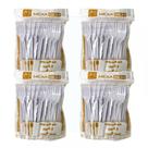 Kit 200 Unid Garfo Refeição Leve Branco 15,5cm