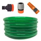 Kit 20M Mangueira Jardim 1/2 Verde Minas plástico Esguicho e Engate Rápido