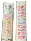 Kit 20un Mini Tic Tac coloridos para Cabelo Presilhas 3cm