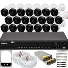 Kit 21 câmeras Intelbras 20 metros completo alta definição