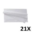 Kit 21 Panos de Limpeza Multiuso Reutilizável 30X40cm Branco