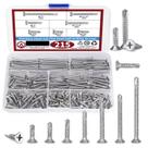 Kit 215 parafusos philips chata plana inox auto brocante