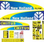 Kit 22 Adesivos Compatível New Holland TL75E Exitus