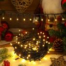 KIT 22 bolas 4 e 5 cm na cor champagne e Pisca Arroz LED