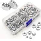 Kit 220 porcas hexagonais sextavada aço inox m3 m4 m5 m6 m8