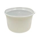 Kit 225 Pote PP com Tampa Lacre 1000 Ml Redondo Branco