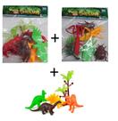 Kit 23 Mini Bichinhos Dinossauros e Insetos Vida na Selva Sortidos de Pvc