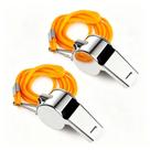 Kit 24 Apitos de Metal Profissional com Cordão - Pack Esportivo para Árbitro