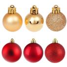 Kit 24 Bola Dourada Vermelha Enfeite Arvore Natal Luxo 5 CM Kit 24 Bola Dourada Vermelha Enfeite Arvore Natal Luxo 5 CM