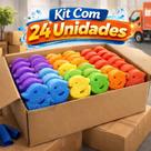 Kit 24 Buchas de Banho Infantil Coloridas