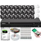 Kit 24 Câmeras de Segurança HD Dvr 32 Ch Intelbras c/Hd 3TB