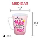 Kit 24 Canecas Estampada Dia das Mães Sortidas Plástico Branca Rosa Personalizada Presente Especial