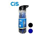 Kit 24 Canetas Esferográfica Spiro 0,7mm Pote Cor Azul e Preta