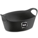 Kit 24 Cestos para Servir Batata Frita Preto 21x9cm Restaurante Bar Lancheria Uz Utilidades